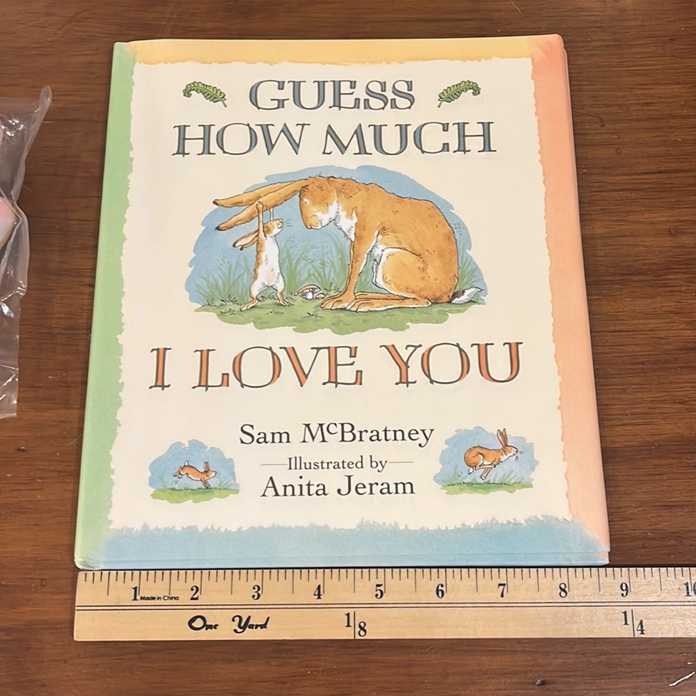 Guess How Much I Love You Mcbratney hardcover US 1st ed stuffed rabbit hare - Picture 12 of 16